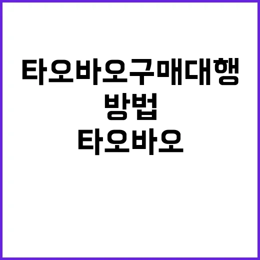 타오바오 구매대행으…