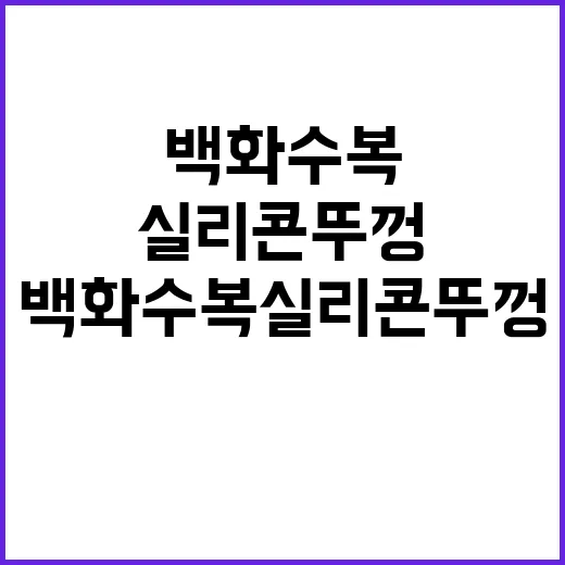 백화수복 실리콘뚜껑 사용법과 장점 - 요약