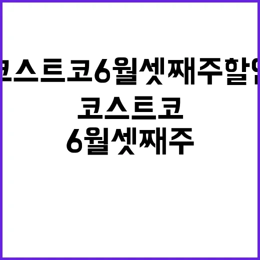 코스트코 6월 셋째주 할인 놓치지 않는 법 - 요약