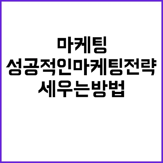 성공적인 마케팅 전략 세우는 방법 - 요약