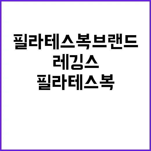 필라테스복브랜드를 12년간 지켜봤더니, 레깅스보다 약속이 먼저 팔렸다 - 요약