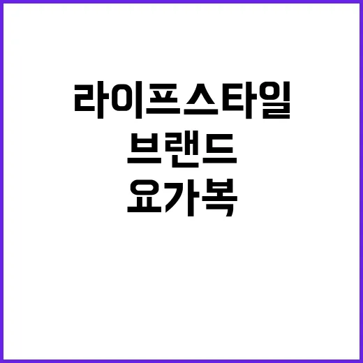 요가복브랜드가 레깅스 한 장으로 라이프스타일을 판 진짜 이야기 - 요약