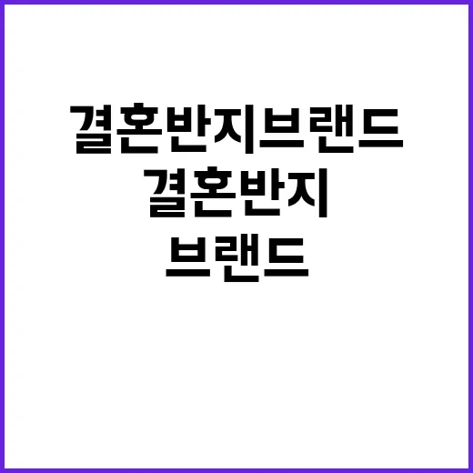 결혼반지브랜드를 고르다 보니 보인, 오래가는 브랜드의 진짜 약속 - 요약