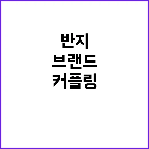 커플링브랜드를 오래 지켜봤더니, 반지는 작고 약속은 컸다 - 요약