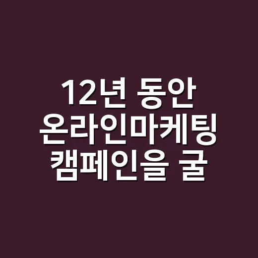 12년 동안 온라인마케팅 캠페인을 굴려보니, 브랜드는 클릭보다 약속에서 무너졌다 - 요약