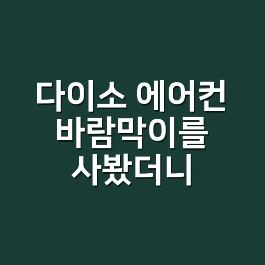 다이소 에어컨 바람막이를 사봤더니, 작은 플라스틱이 만든 여름 브랜드의 진짜 이야기 - 요약