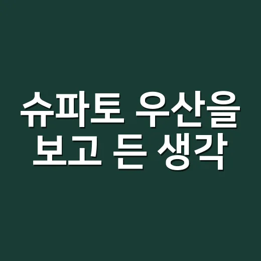 슈파토 우산을 보고 든 생각, 접는 우산의 불편함을 브랜드 약속으로 바꾼 이야기 - 요약