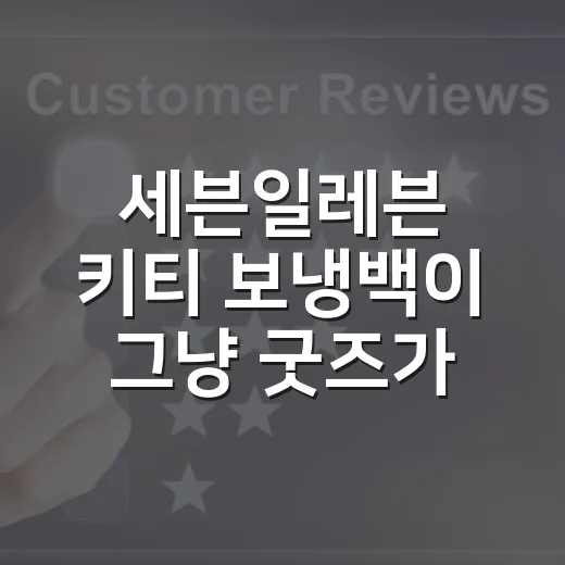 세븐일레븐 키티 보냉백이 그냥 굿즈가 아니었던 이유 - 요약