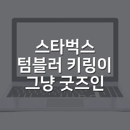 스타벅스 텀블러 키링이 그냥 굿즈인 줄 알았는데, 작은 고리가 만든 큰 욕망 - 요약
