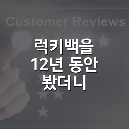 럭키백을 12년 동안 봤더니, 브랜드의 욕심이 가장 먼저 보였다 - 요약