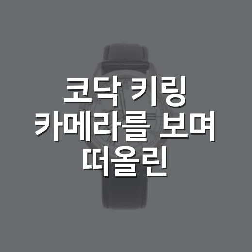 코닥 키링 카메라를 보며 떠올린, 오래된 브랜드가 다시 귀여워지는 순간 - 요약