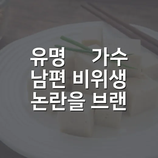 유명 女가수 남편 비위생 논란을 브랜드 관점에서 봤더니, 이미지가 무너지는 속도 - 요약