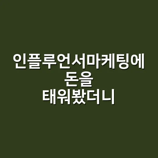 인플루언서마케팅에 돈을 태워봤더니, 브랜드의 약속이 먼저 무너졌다 - 요약