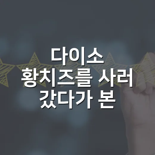 다이소 황치즈를 사러 갔다가 본, 2천 원짜리 브랜드 약속의 진짜 이야기 - 요약