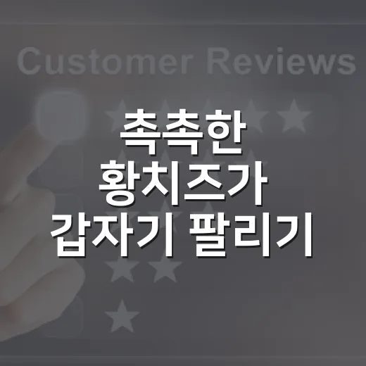 촉촉한 황치즈가 갑자기 팔리기 시작한 진짜 이야기 - 요약