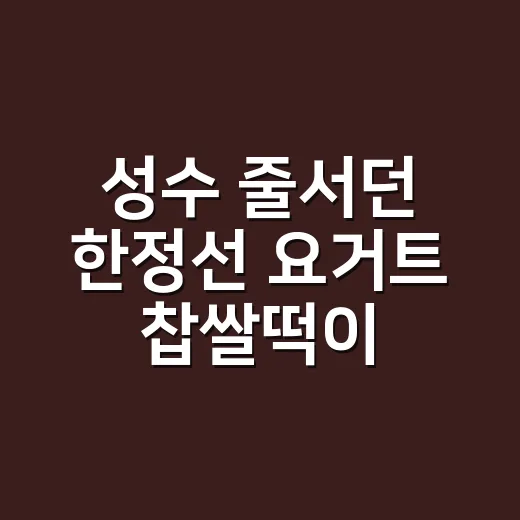 성수 줄서던 한정선 요거트 찹쌀떡이 GS25 냉동고에 들어온 진짜 이야기 - 요약