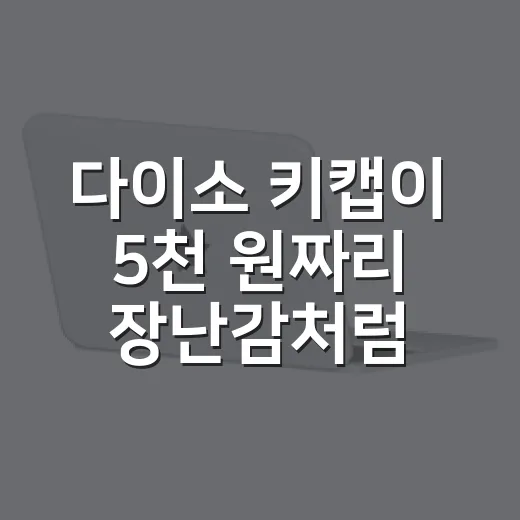 다이소 키캡이 5천 원짜리 장난감처럼 팔리기 시작했을 때 보인 것들 - 요약