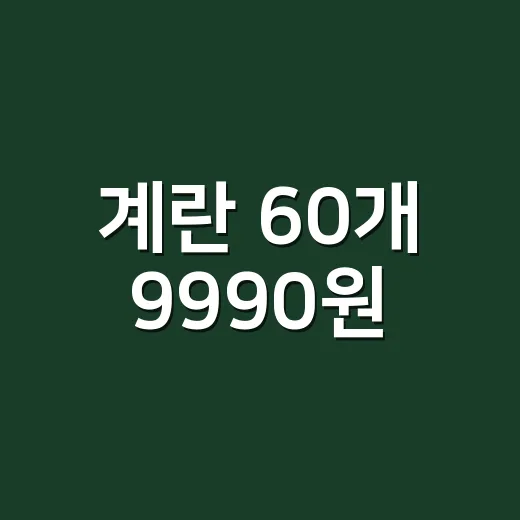 계란 60개 9990원, 더착한 계란 등장을 보고 떠오른 브랜드의 진짜 승부 - 요약