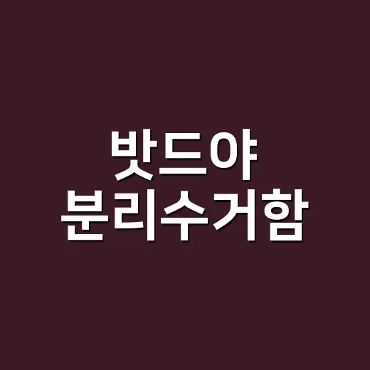 밧드야 분리수거함, 쓰레기통을 숨기지 않아도 된다고 말한 브랜드 이야기 - 요약