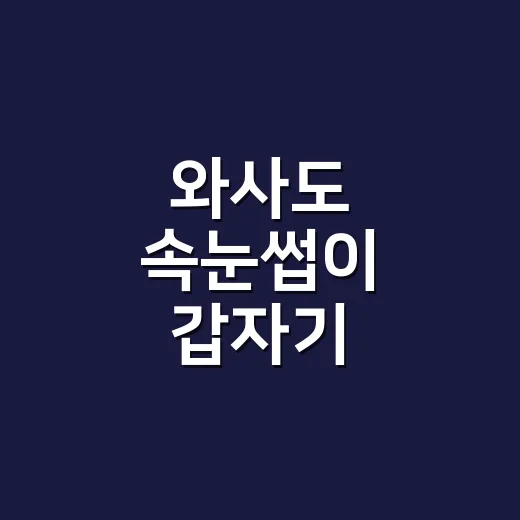 와사도 속눈썹이 갑자기 장바구니에 들어온 진짜 이야기 - 요약
