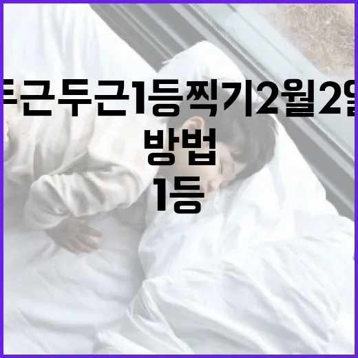 두근두근1등찍기2월2일에 성공하는 방법 - 요약