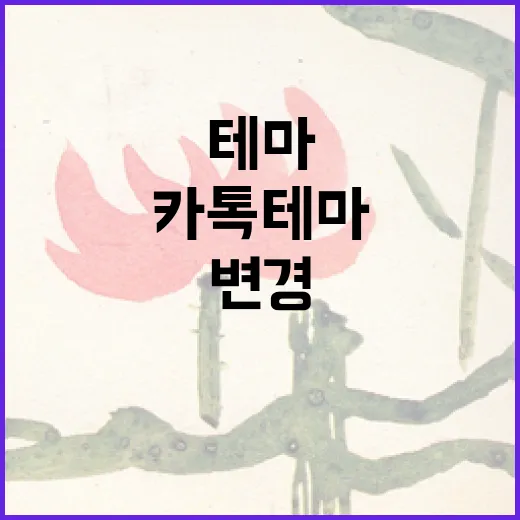 카톡테마를 쉽게 변경하는 방법 - 요약