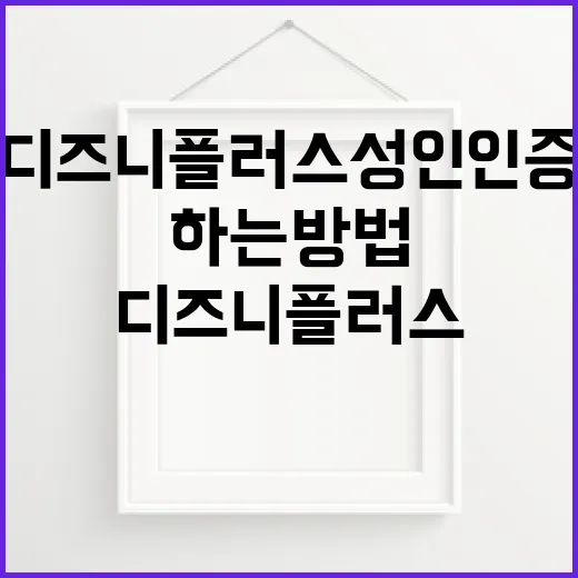 디즈니플러스 성인인증을 쉽게 하는 방법 - 요약