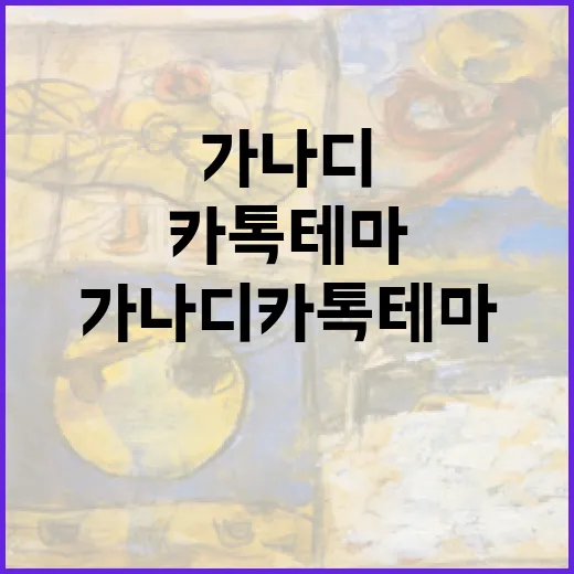 가나디 카톡테마를 설정하는 방법 - 요약