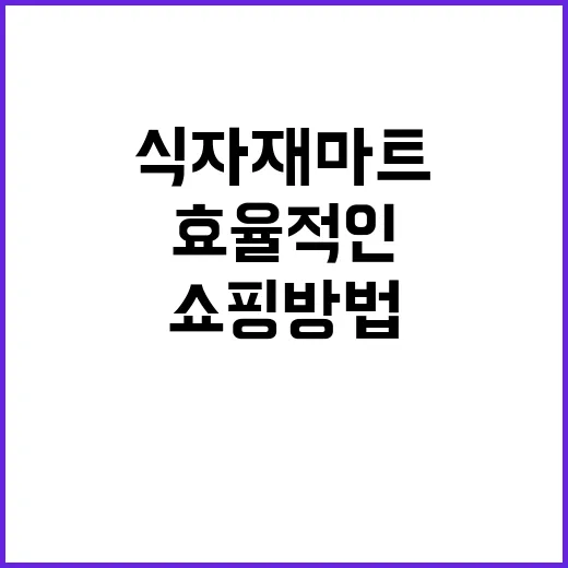 효율적인 식자재마트…