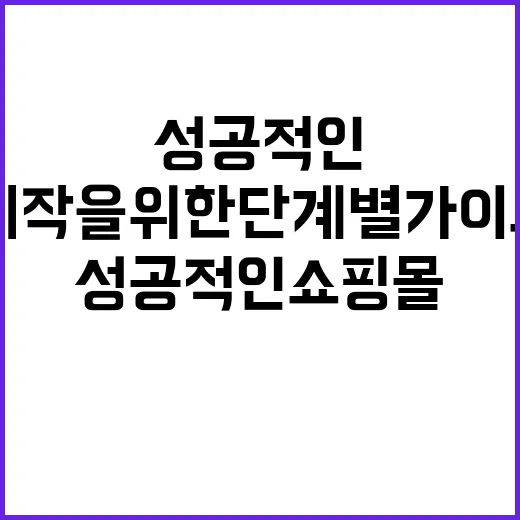 성공적인 쇼핑몰 제작을 위한 단계별 가이드