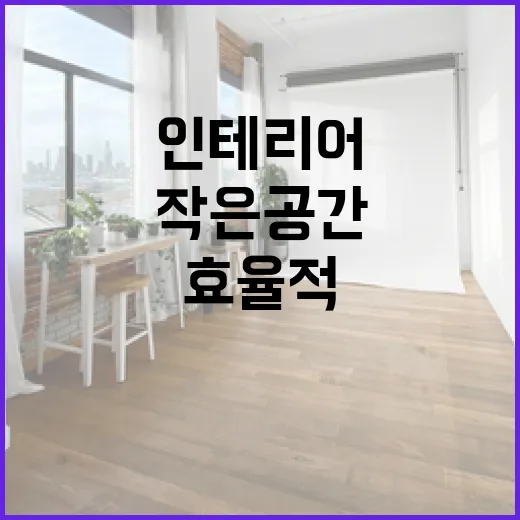 작은 공간을 효율적으로 활용하는 인테리어 방법 - 요약