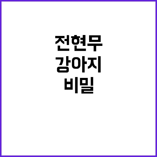 전현무의 강아지, 그 비밀스러운 종은? - 요약