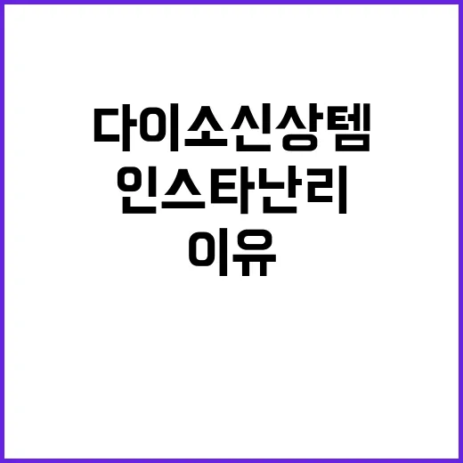 다이소 신상템으로 인스타 난리, 그 이유는? - 요약