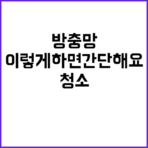 방충망 청소, 이렇게 하면 간단해요! - 요약
