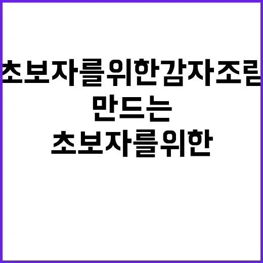초보자를 위한 감자조림 맛있게 만드는 방법 - 요약