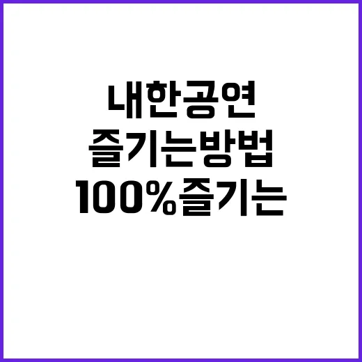 앙스타 내한 공연을 100% 즐기는 방법 - 요약