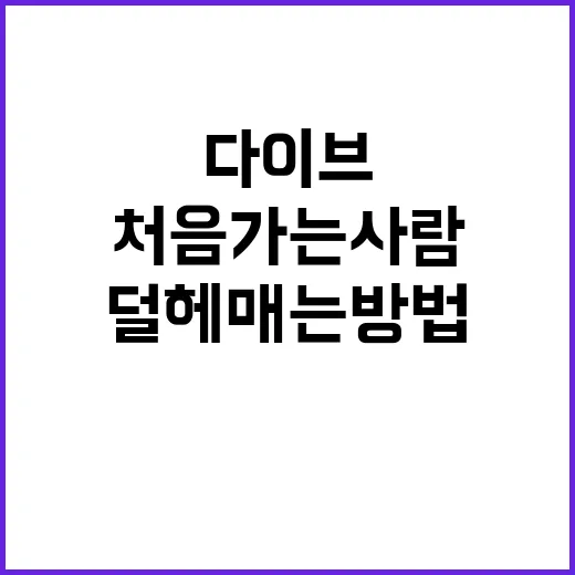 제로월드 다이브 처음 가는 사람이 덜 헤매는 방법 - 요약