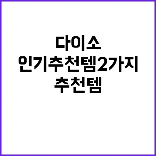 다이소 인기 추천템 2가지 고르는 방법, 실패 확률 줄이려면 이렇게 - 요약