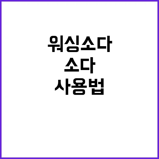 워싱소다 사용법 처음이라면 이렇게 쓰세요 - 요약