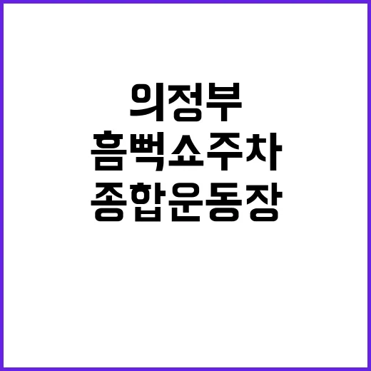 의정부 종합운동장 흠뻑쇼 주차 편하게 하려면 이렇게 움직이세요 - 요약