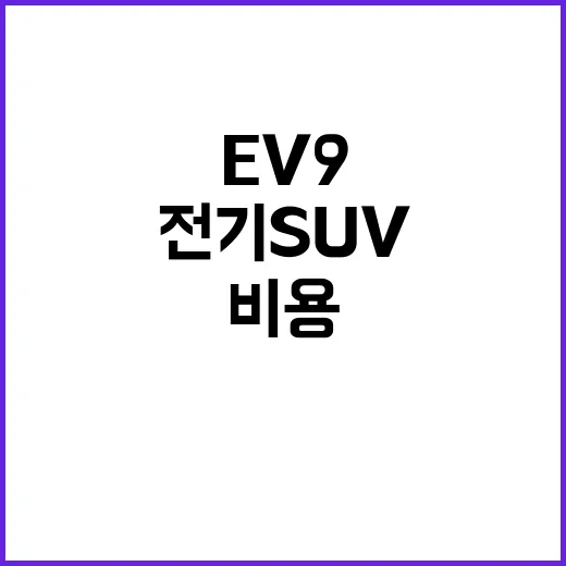 EV9 사기 전에 비용 줄이는 방법, 가족용 전기 SUV는 이렇게 따져보세요 - 요약