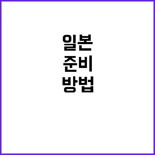 일본로밍 처음이라면 이렇게 준비하는 방법 - 요약