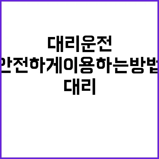 대리운전 부를 때 바가지 피하고 안전하게 이용하는 방법 - 요약