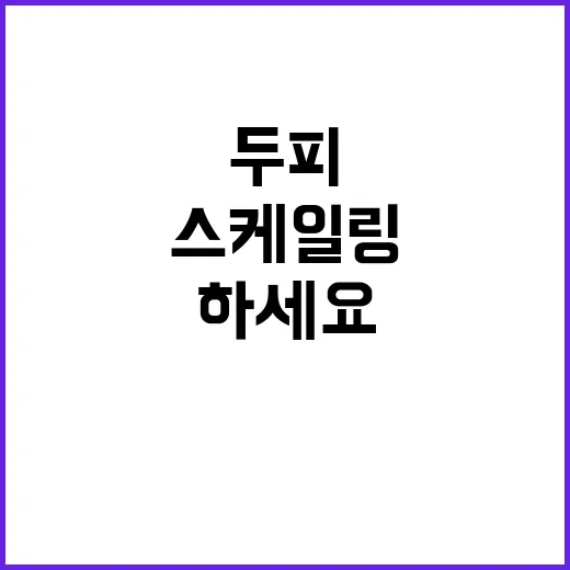 두피스케일링 집에서 하려면 이렇게 하세요 - 요약