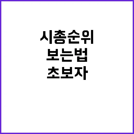 시총순위 확인하는 방법, 초보자도 헷갈리지 않게 보는 법 - 요약