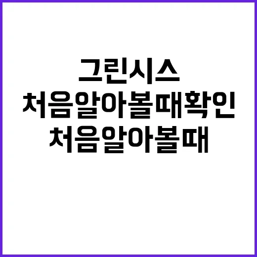 그린시스 처음 알아볼 때 확인하는 방법, 비용보다 먼저 볼 것들 - 요약