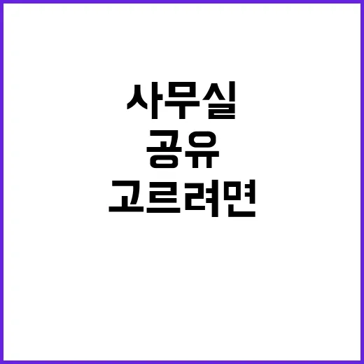 공유사무실 처음 고르려면 이렇게 비교하세요 - 요약