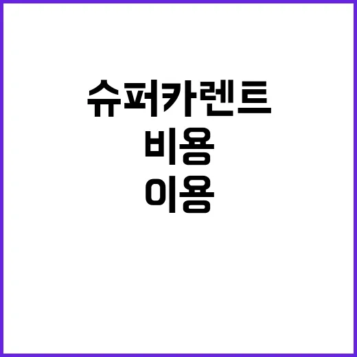 슈퍼카렌트 처음 이용하는 방법, 비용 아끼려면 이렇게 확인하세요 - 요약