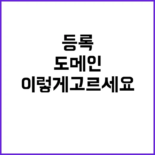 도메인등록 처음 하려면 이렇게 고르세요 - 요약