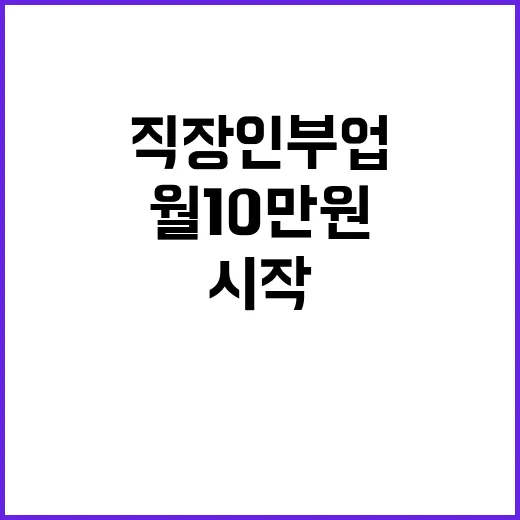 직장인부업 시작하려면 이렇게 고르세요: 월 10만 원부터 무리 없이 만드는 방법 - 요약